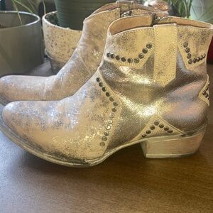 Studded Western Ankle Boots